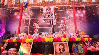 SLP: Inauguran monumental altar de Día de Muertos en honor a la lucha libre mexicana | Fotos