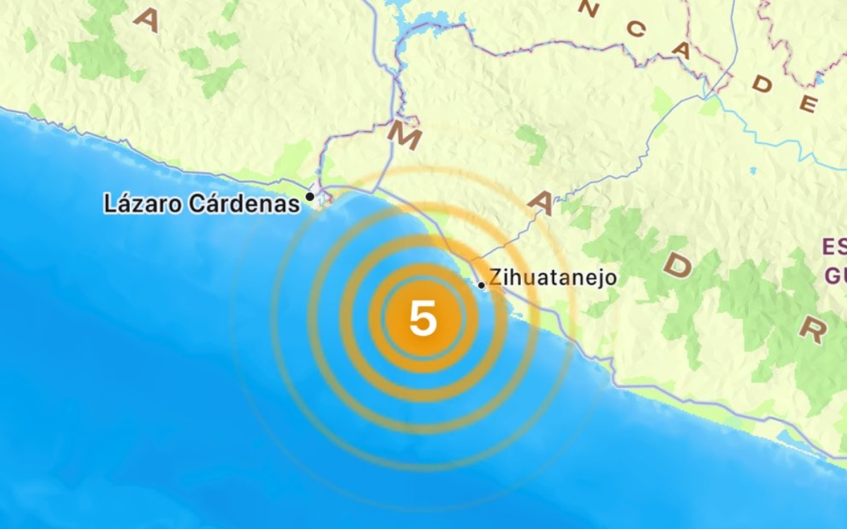 Se registra sismo en Zihuatanejo, Guerrero, de magnitud 4.4 mientras pasa huracán Otis