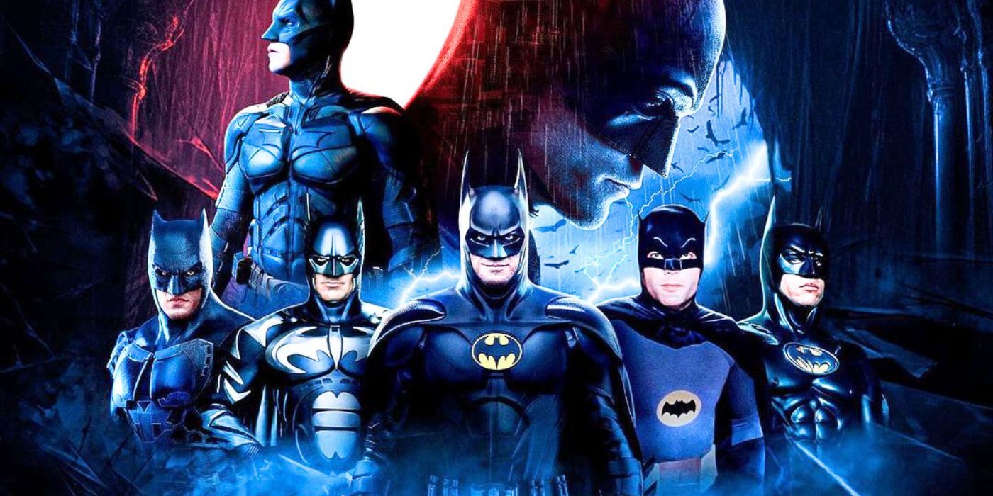 Todos los Batman de acción real se unen para una película cruzada épica en el nuevo póster para fans de DC