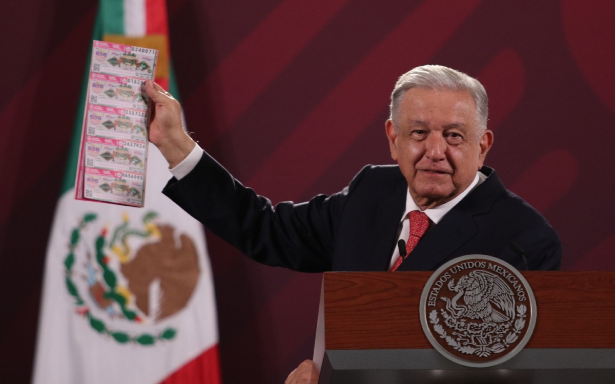 AMLO anuncia rifa de palco en el Azteca y bienes confiscados