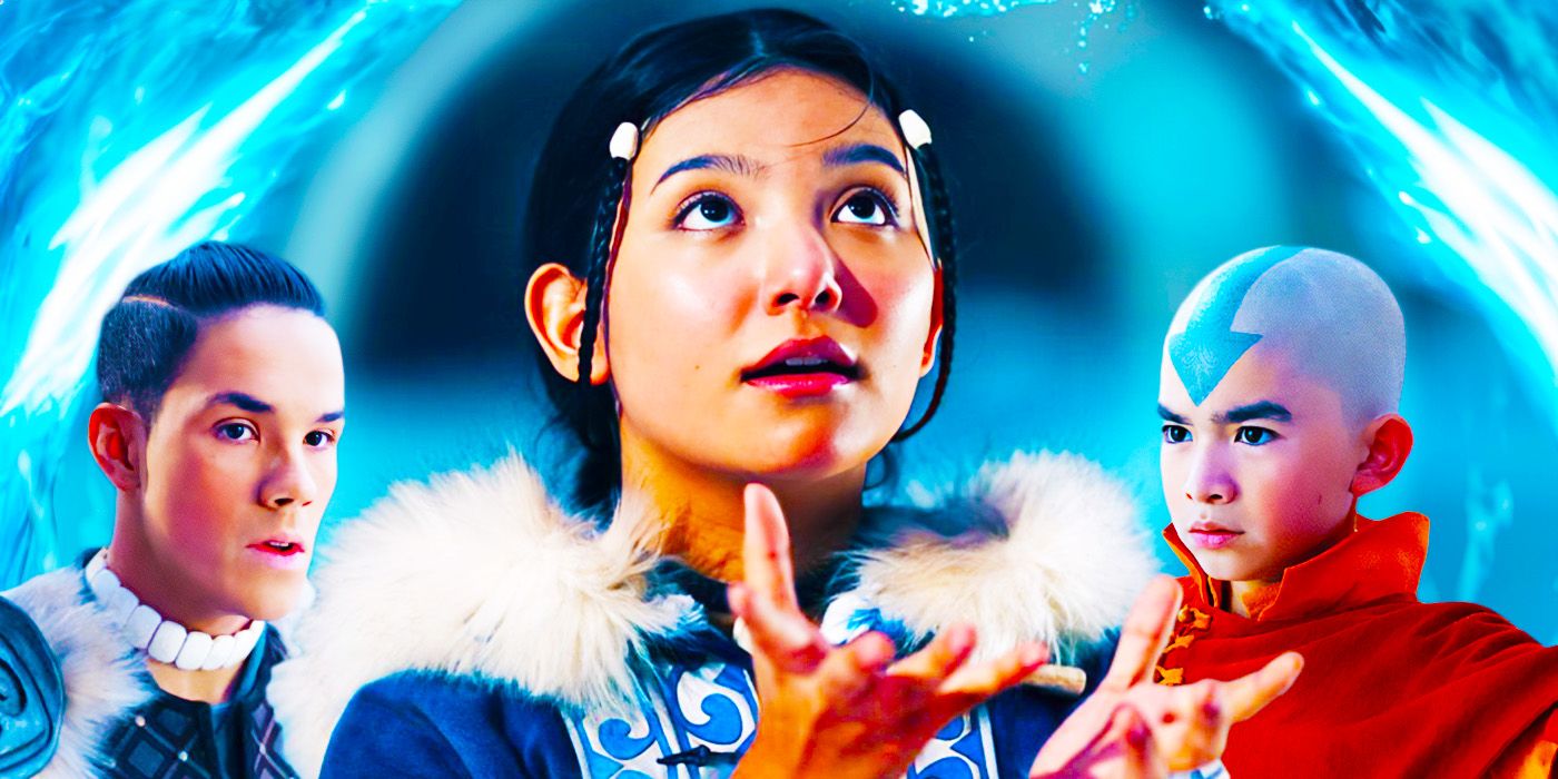 Aang, Sokka y Katara (¡y Momo de acción real!) montan a Appa en el póster de Avatar: Last Airbender de Netflix