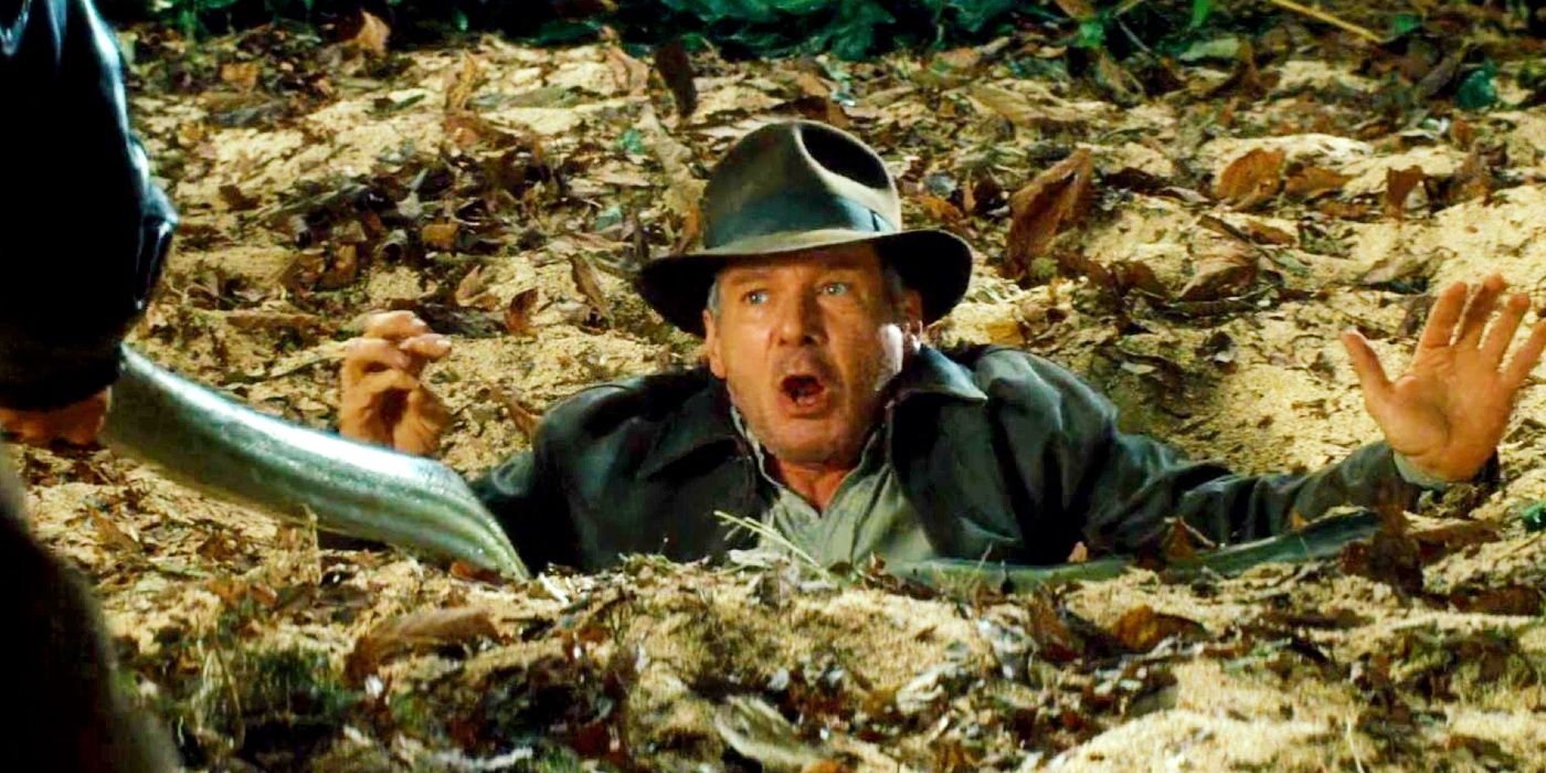 “Casi empeora”: la escena de arenas movedizas de Indiana Jones denunciada por un experto en la jungla por un error clave