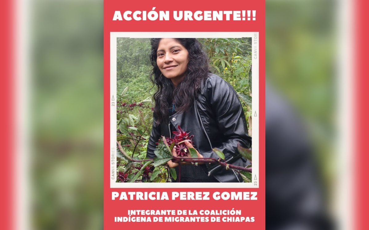 Desaparece Patricia Pérez Gómez, defensora de DDHH indígenas en Chiapas