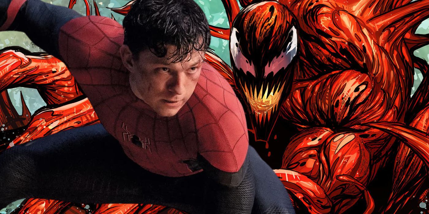 El Spider-Man de Tom Holland es corrompido por el simbionte Carnage en un aterrador arte del MCU