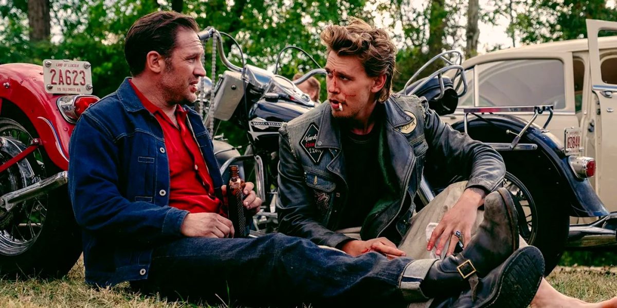 Imágenes de Bikeriders: Austin Butler y Tom Hardy Bond después de una pelea en la nueva película de motociclistas de los años 60