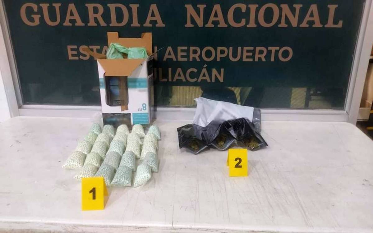 Inmovilizan 24 mil pastillas de fentanilo en el aeropuerto de Culiacán