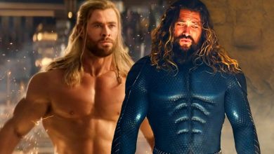 Jason Momoa desafía los músculos de Thor de Chris Hemsworth con los suyos propios en el video de BTS de Aquaman 2