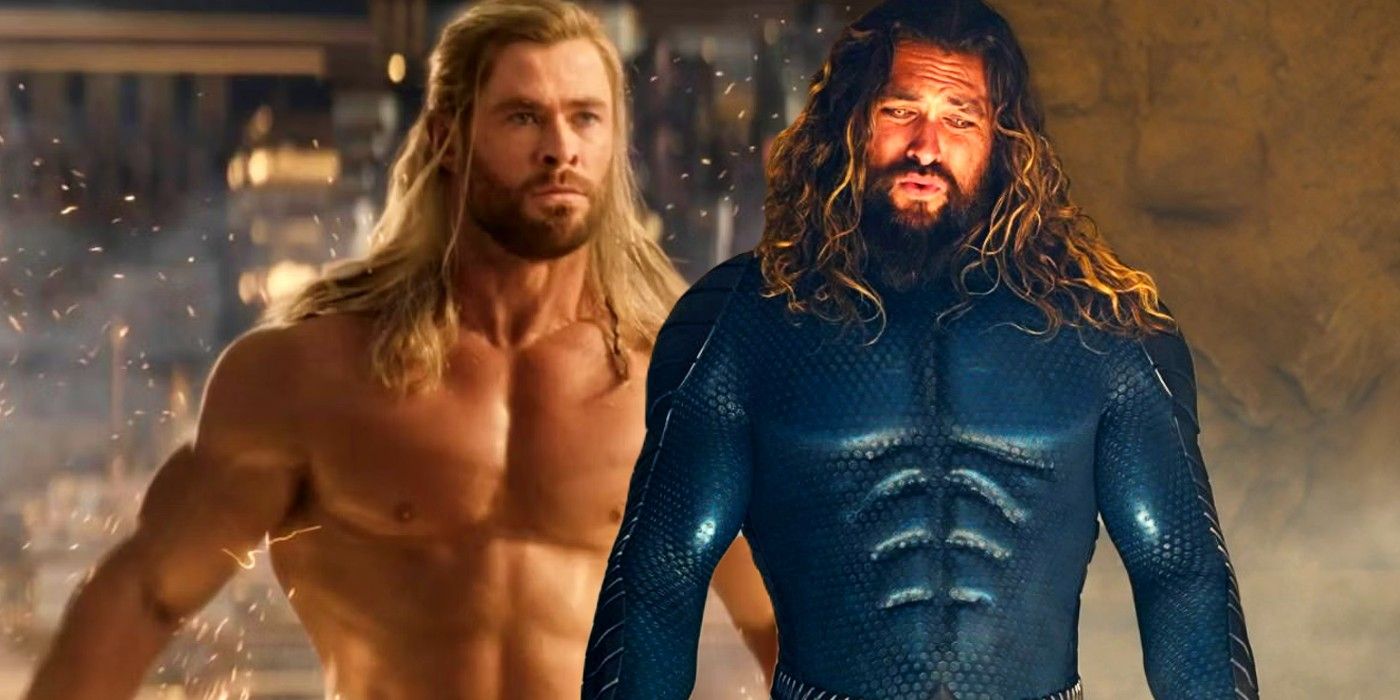 Jason Momoa desafía los músculos de Thor de Chris Hemsworth con los suyos propios en el video de BTS de Aquaman 2