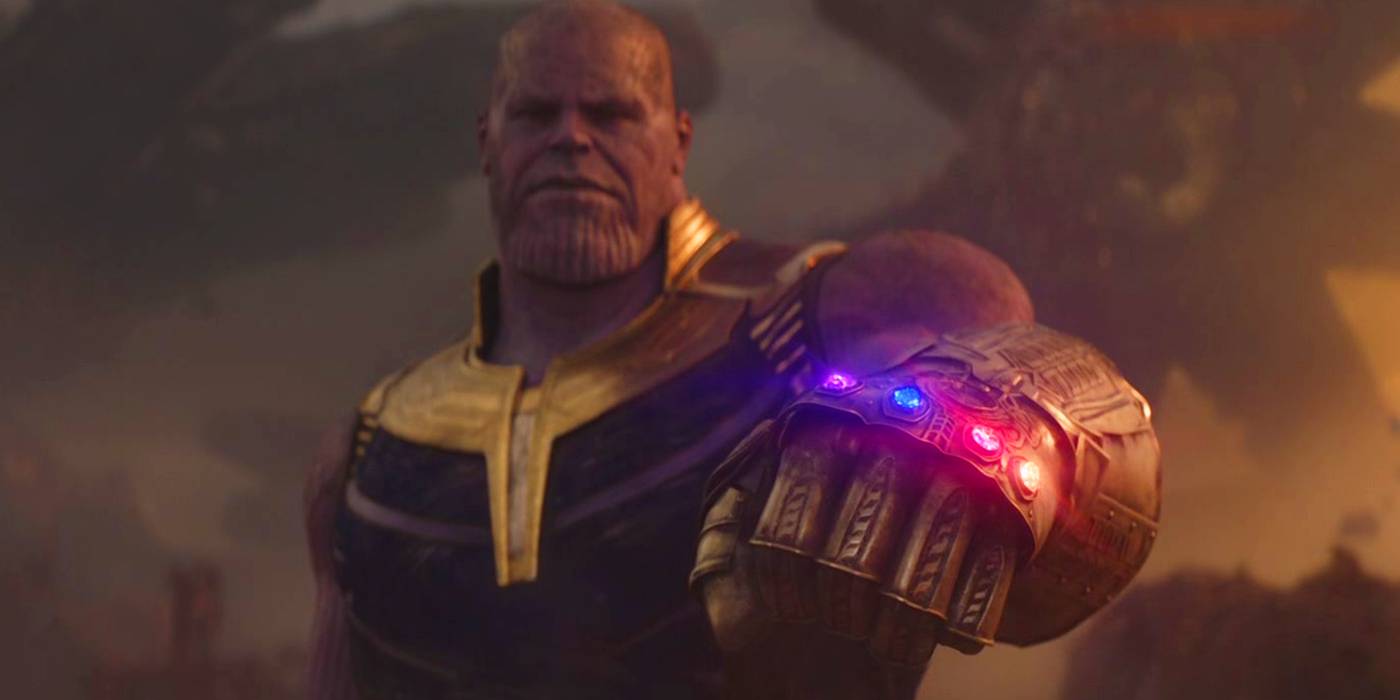 Thanos usando cuatro Infinity Stones en Avengers Infinity War