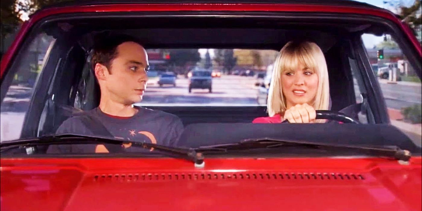 La tonta foto del set de retroceso de la estrella de Big Bang Theory revela cómo se veían realmente las escenas de conducción