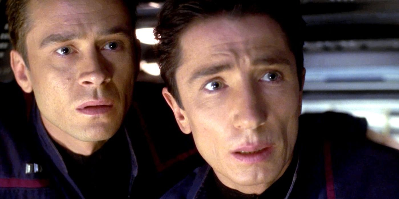 Los actores Enterprise’s Trip y Reed recrean el episodio clásico del Shuttlepod de Star Trek