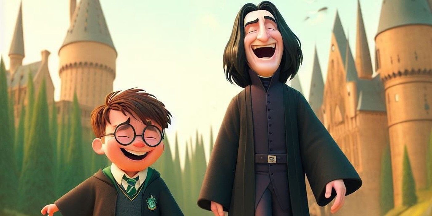 Snape cría a Harry Potter en una película estilo Pixar con un arte extrañamente conmovedor