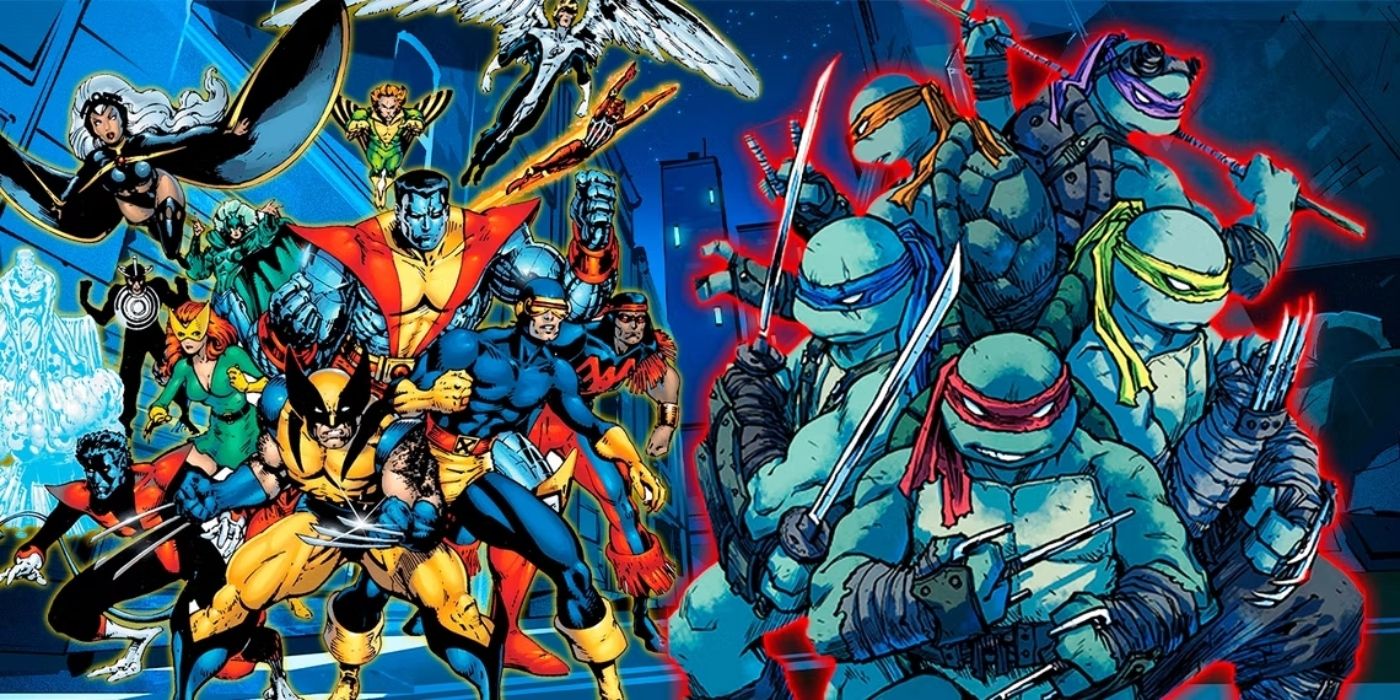 TMNT y X-Men se unen en un alegre fanart de equipo