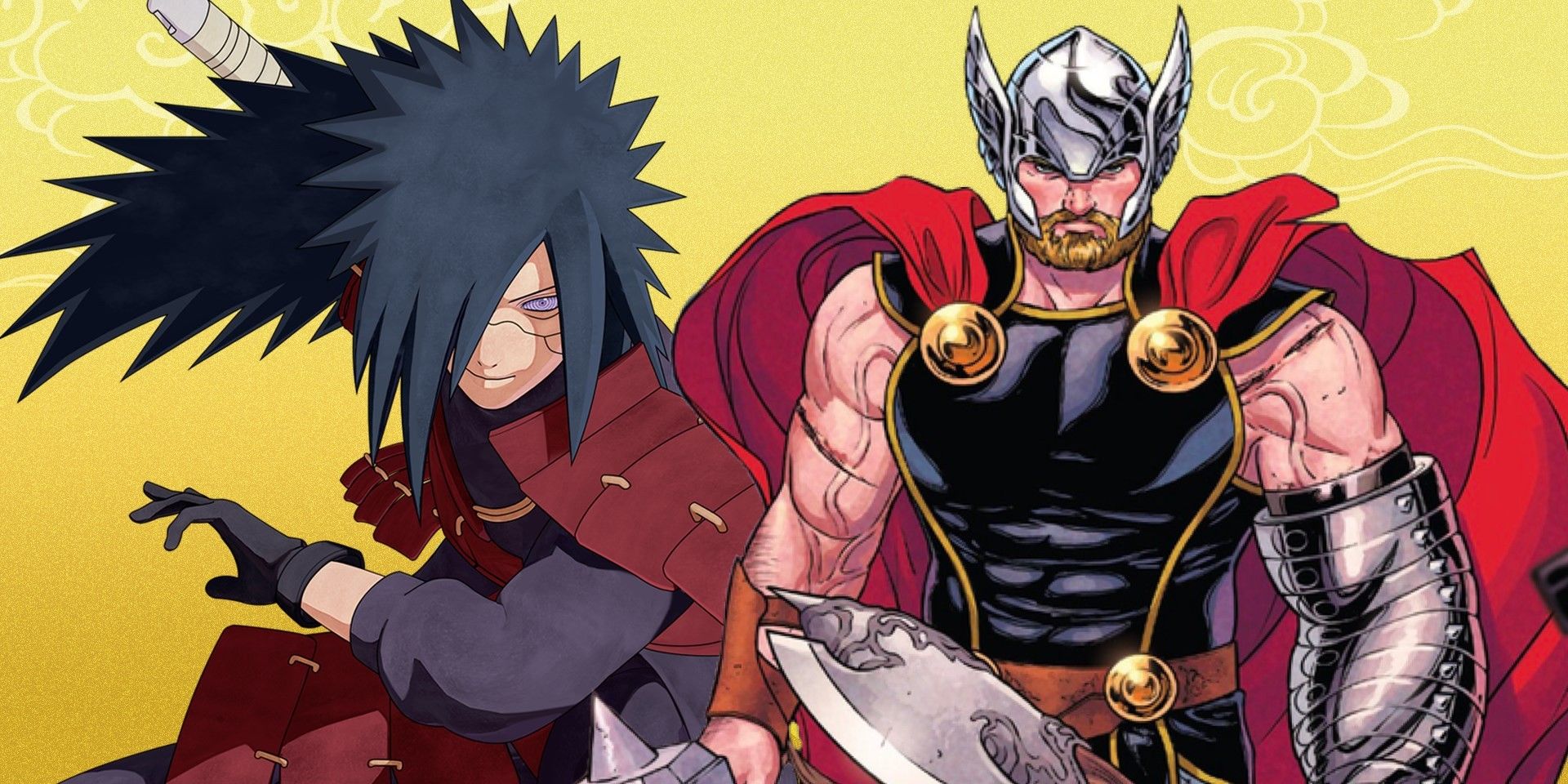 Thor vs Madara une a Naruto y Marvel Fandom en un Fanart asombroso