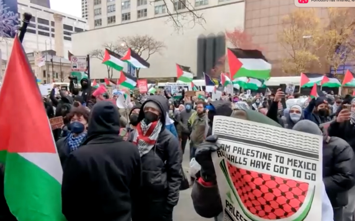 Videos | Marchan a favor de Palestina en EU durante el ‘Black Friday’
