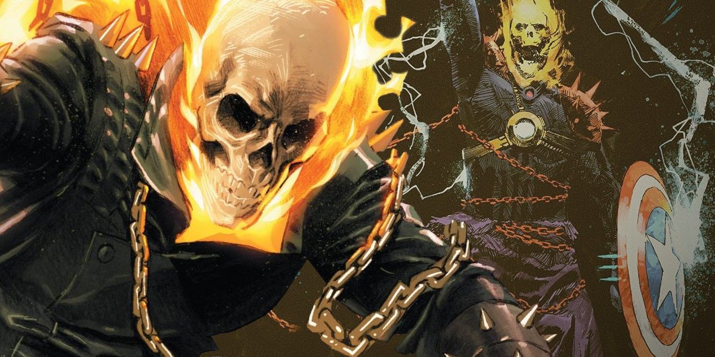 MCU Capitán América como Ghost Rider en el nuevo arte de Marvel es realmente aterrador