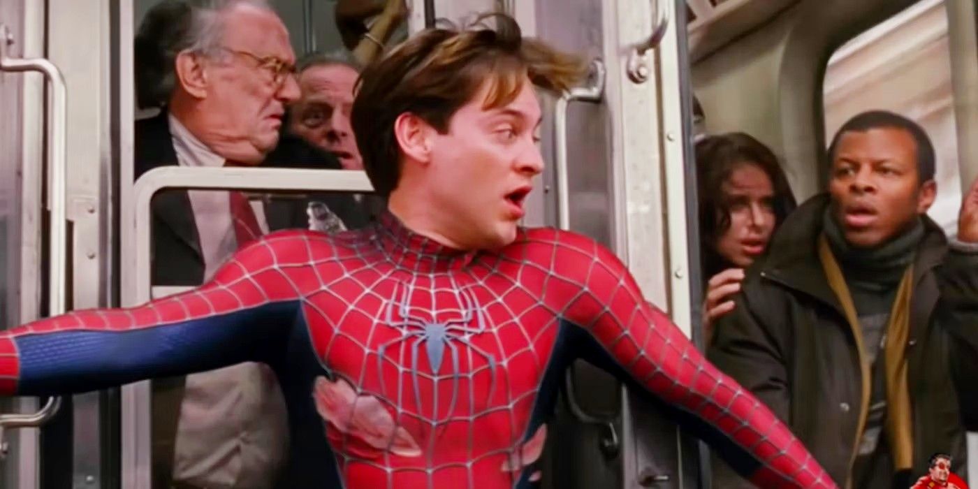 Escena icónica de Tobey Maguire Spider-Man 2 recreada en un maravillosamente extraño crossover de Thomas The Tank Engine