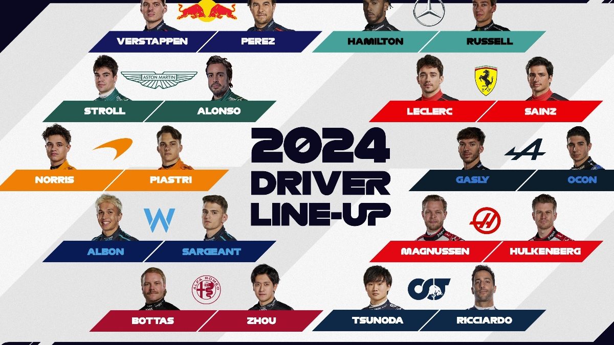 F1: Estos son los pilotos que disputarán la temporada 2024