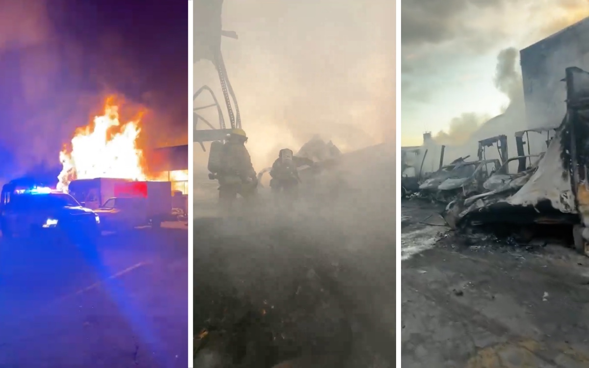 Fuerte incendio en la fábrica de Gamesa, Puebla | Videos