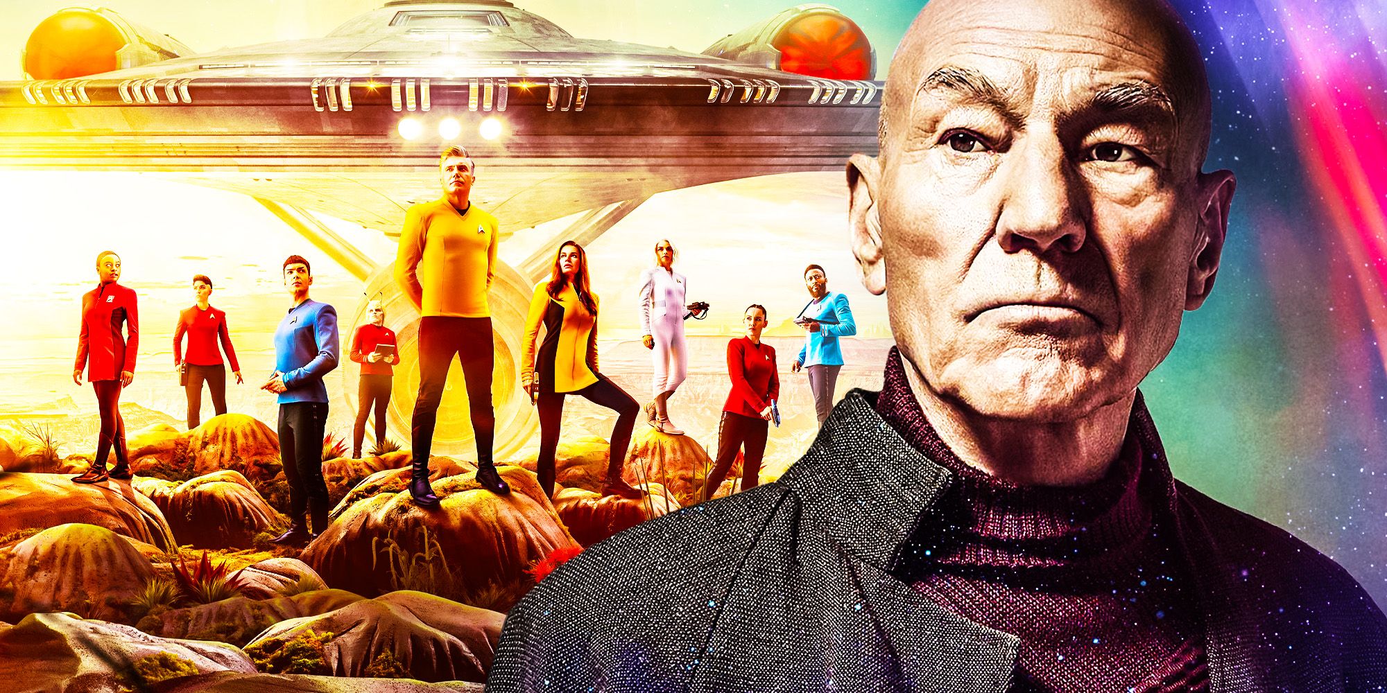Los elencos de Star Trek: Picard y Strange New Worlds se reúnen por primera vez desde que terminaron las huelgas