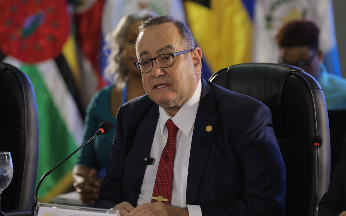 Presidente de Guatemala vuelve a prometer una transición sin problemas ante la OEA