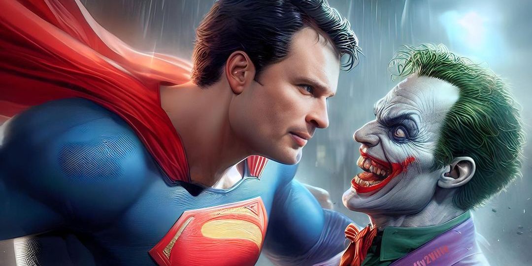 Superman de Tom Welling lucha contra el Joker, Shazam y Brainiac en Smallville Art