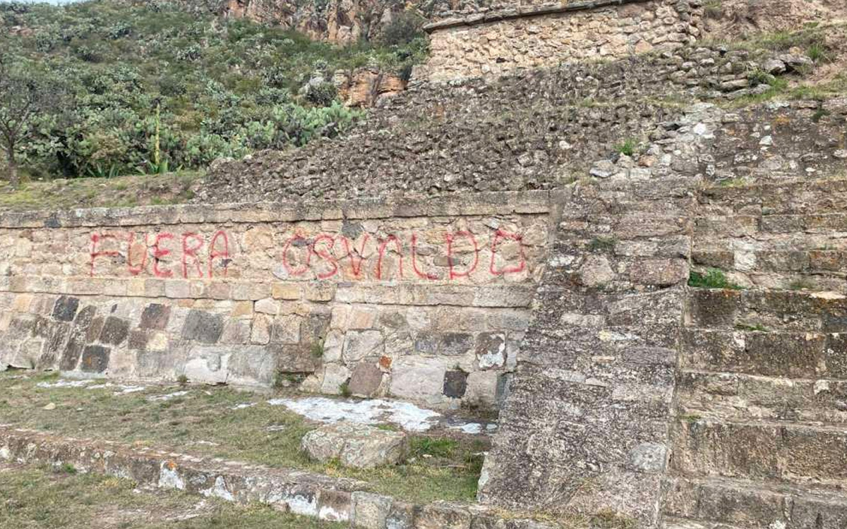 Vandalizan zona arqueológica de Huapalcalco; ‘No sabemos quiénes son los responsables’: Sterpone