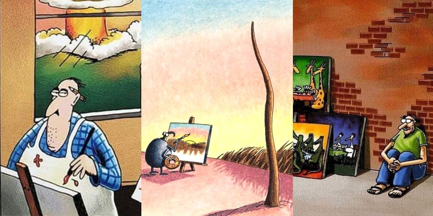 10 divertidos cómics de Far Side que se burlan de los artistas
