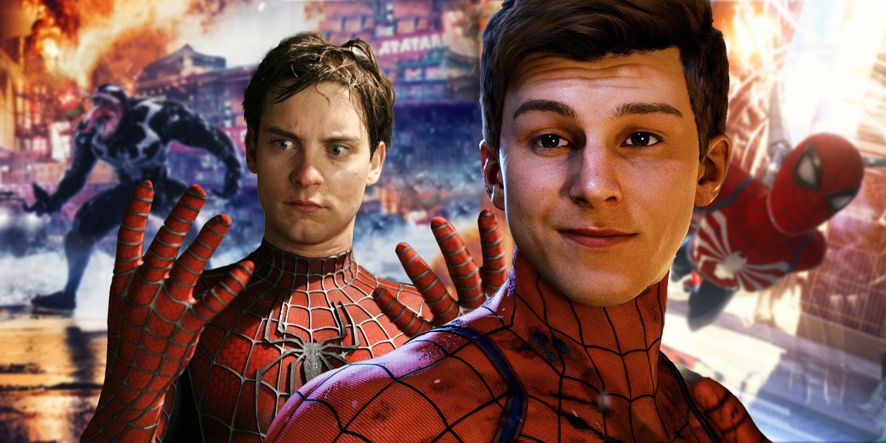 La escena de la película Spider-Man recreada en un juego de Marvel demuestra que Tobey Maguire lo hizo mejor