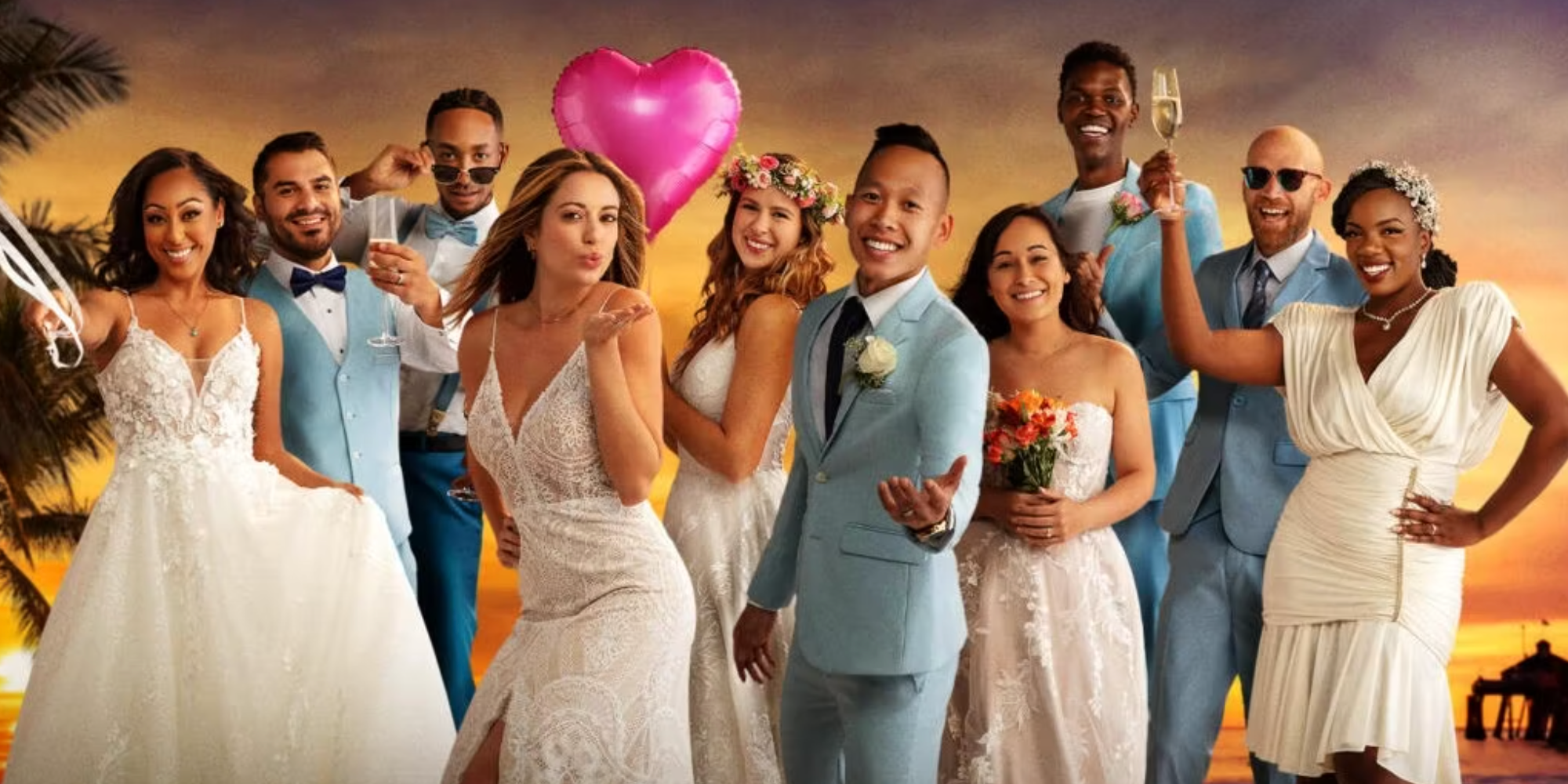 Casado a primera vista, el elenco de la temporada 15, todos vestidos y posando para una foto promocional.