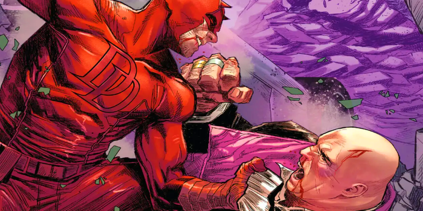 Imagen destacada: Daredevil luchando contra Kingpin en Devil's Reign de Marvel Comics