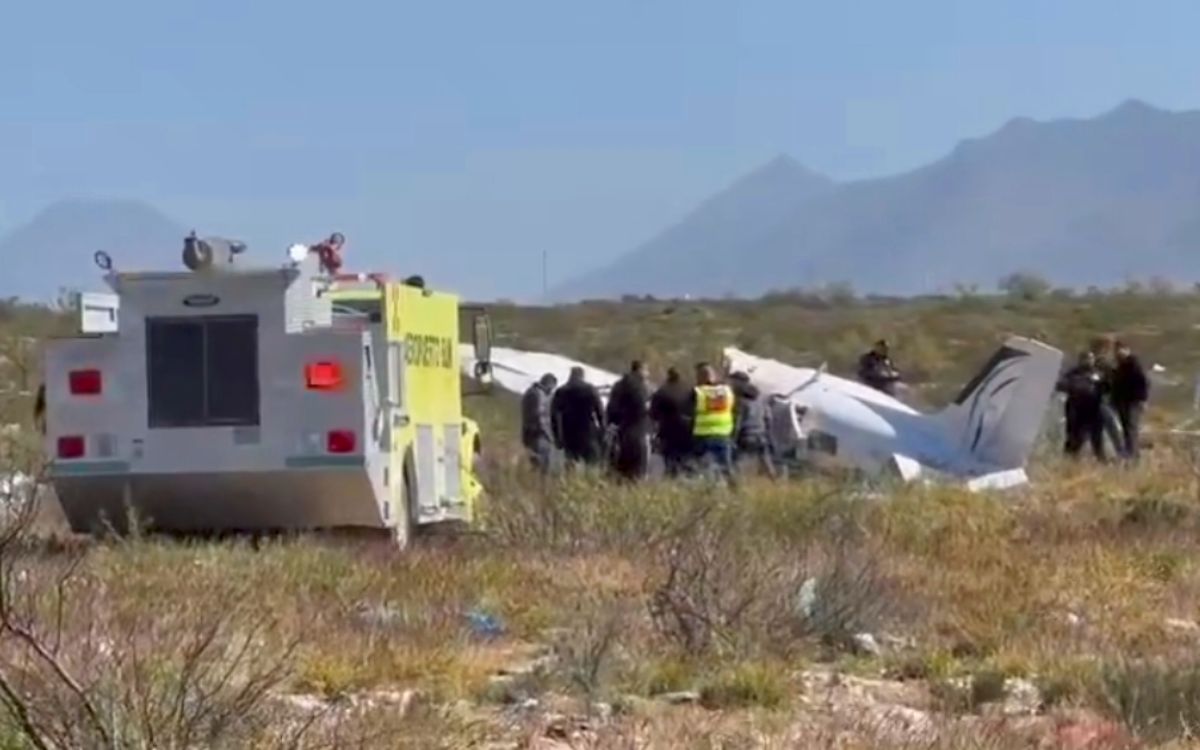 Fallecen cuatro personas tras desplomarse a avioneta en Ramos Arizpe, Coahuila