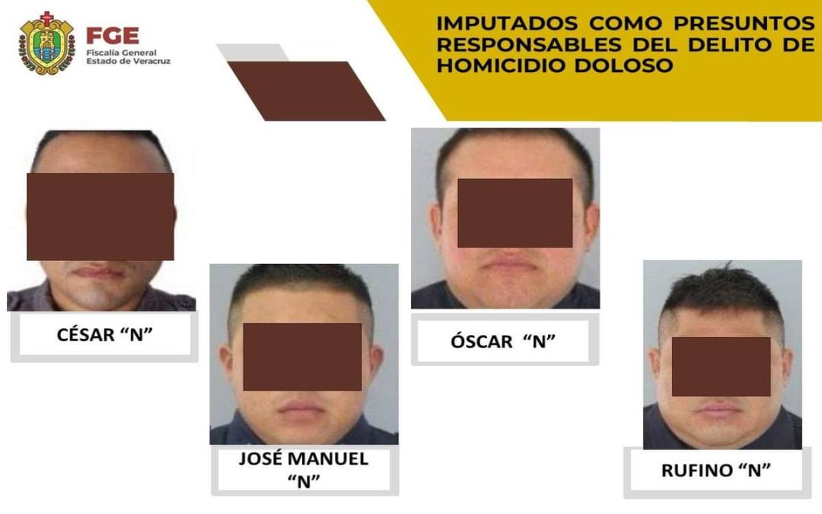Imputan a cuatro policías de Lerdo de Tejada, Veracruz por Homicidio Doloso