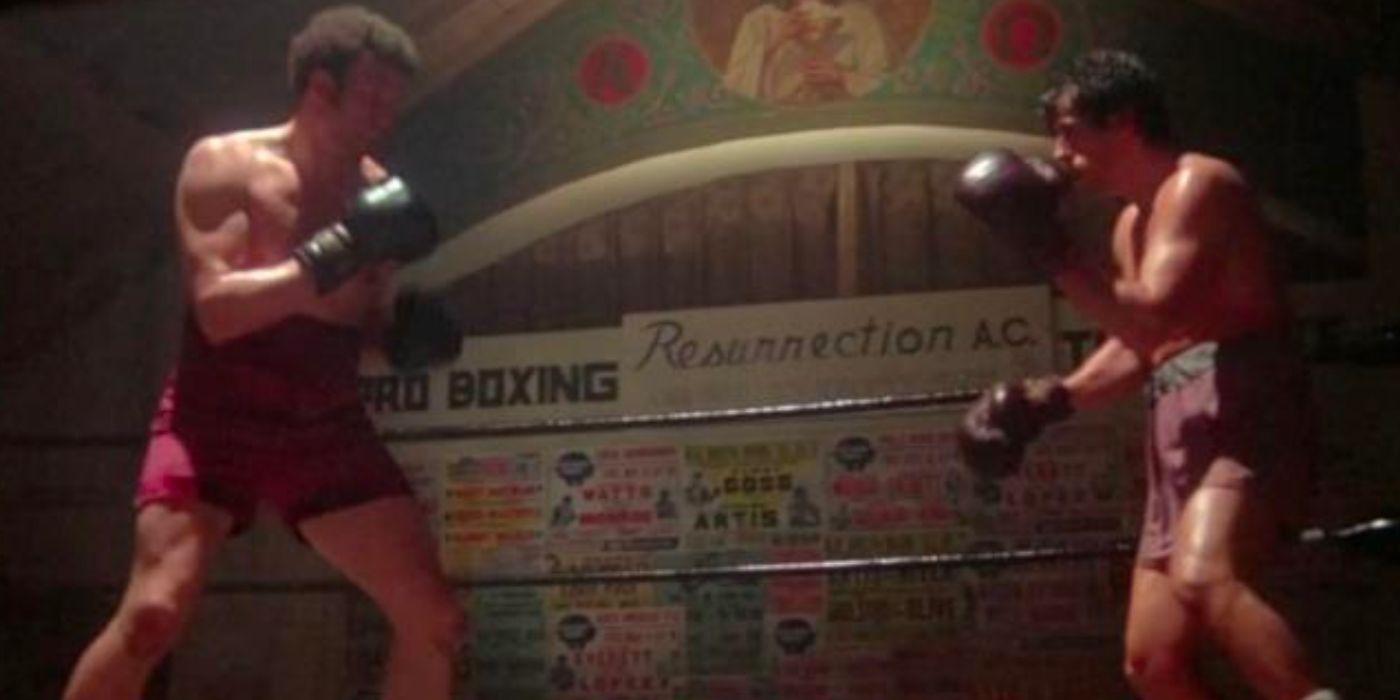 La primera pelea de Rocky Balboa recibe un tratamiento icónico de pintura congelada en un arte impresionante