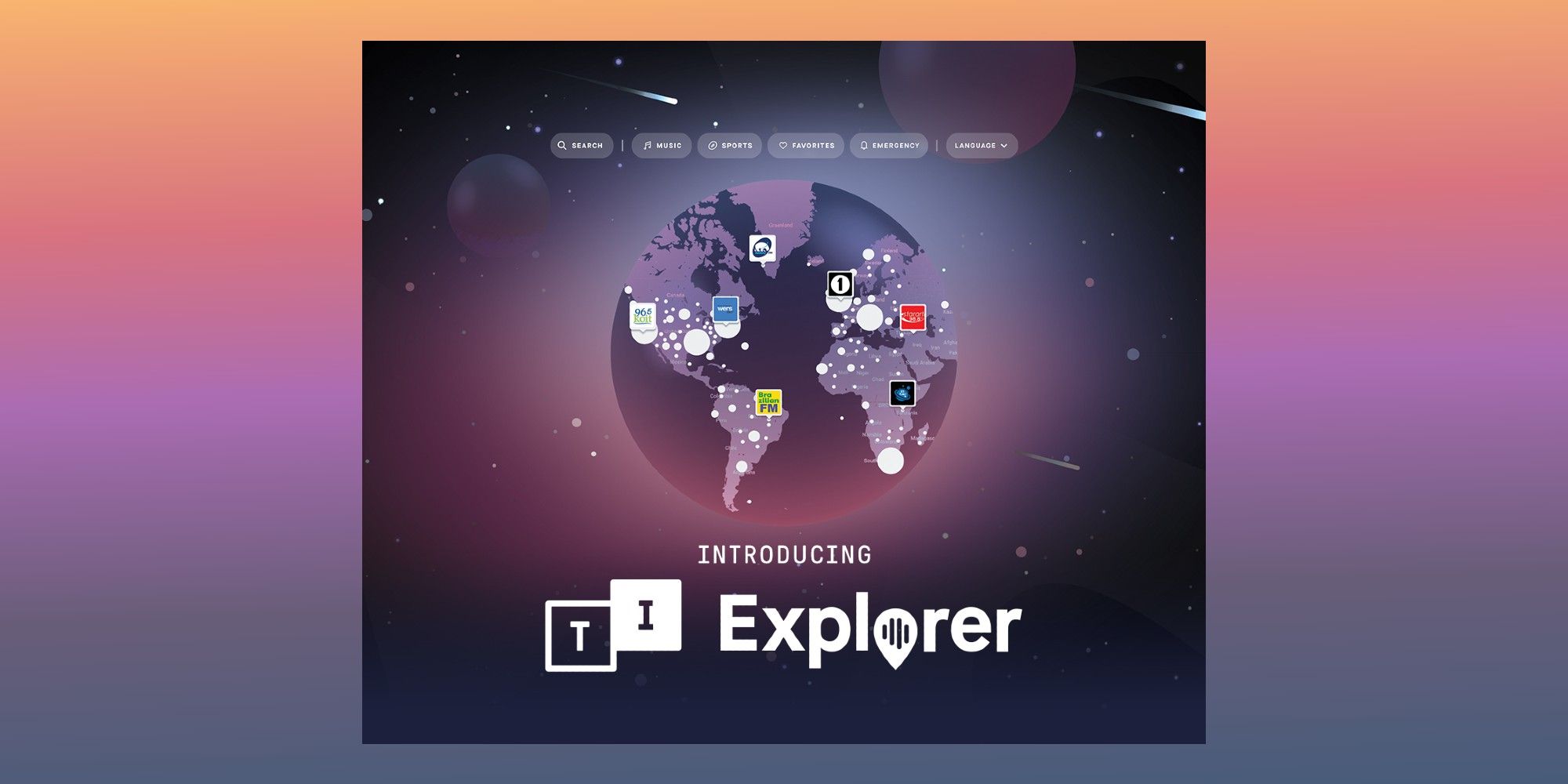 TuneIn Explorer: Cómo descubrir estaciones de radio locales en un mapa mundial