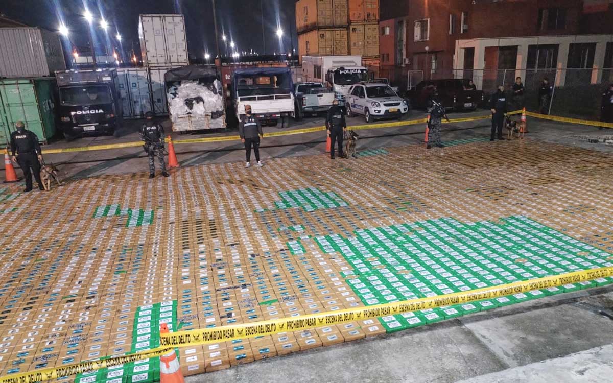 Ahora Ecuador asegura más de seis toneladas de cocaína que serían enviadas a México