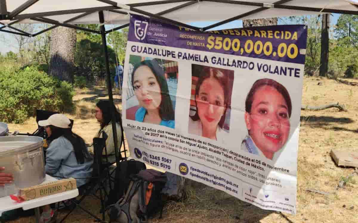 Hallan restos humanos en el Ajusco durante búsqueda de Pamela Gallardo Volante