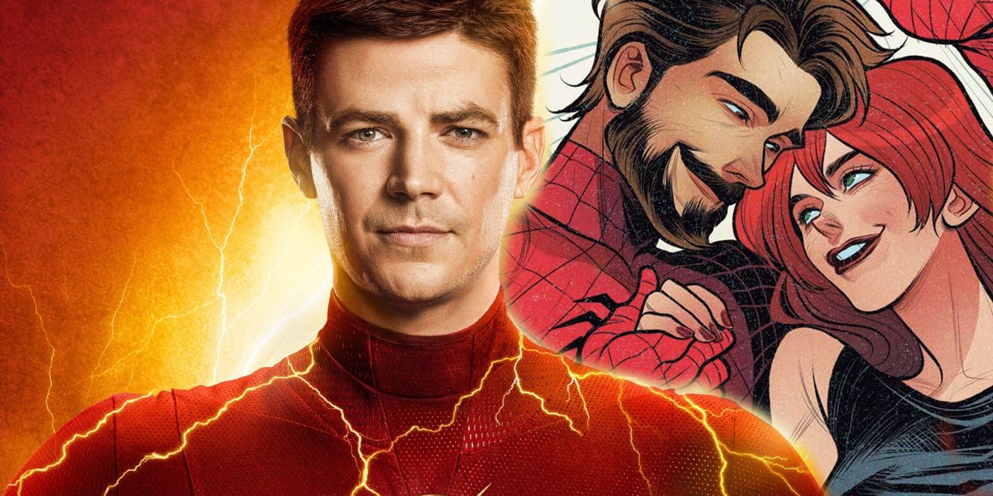 La estrella de Flash, Grant Gustin, se disfraza de Spider-Man mayor en el arte de Marvel