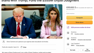 Lanzan campaña de GoFundMe para pagar la multa millonaria por fraude de Trump