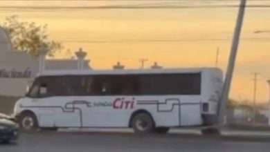 Usan camiones de pasajeros para derrumbar cámaras de seguridad en Tamaulipas