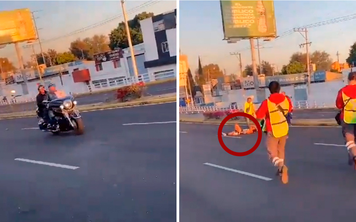 Video | Motociclista atropella a corredor en el Medio Maratón de Guadalajara