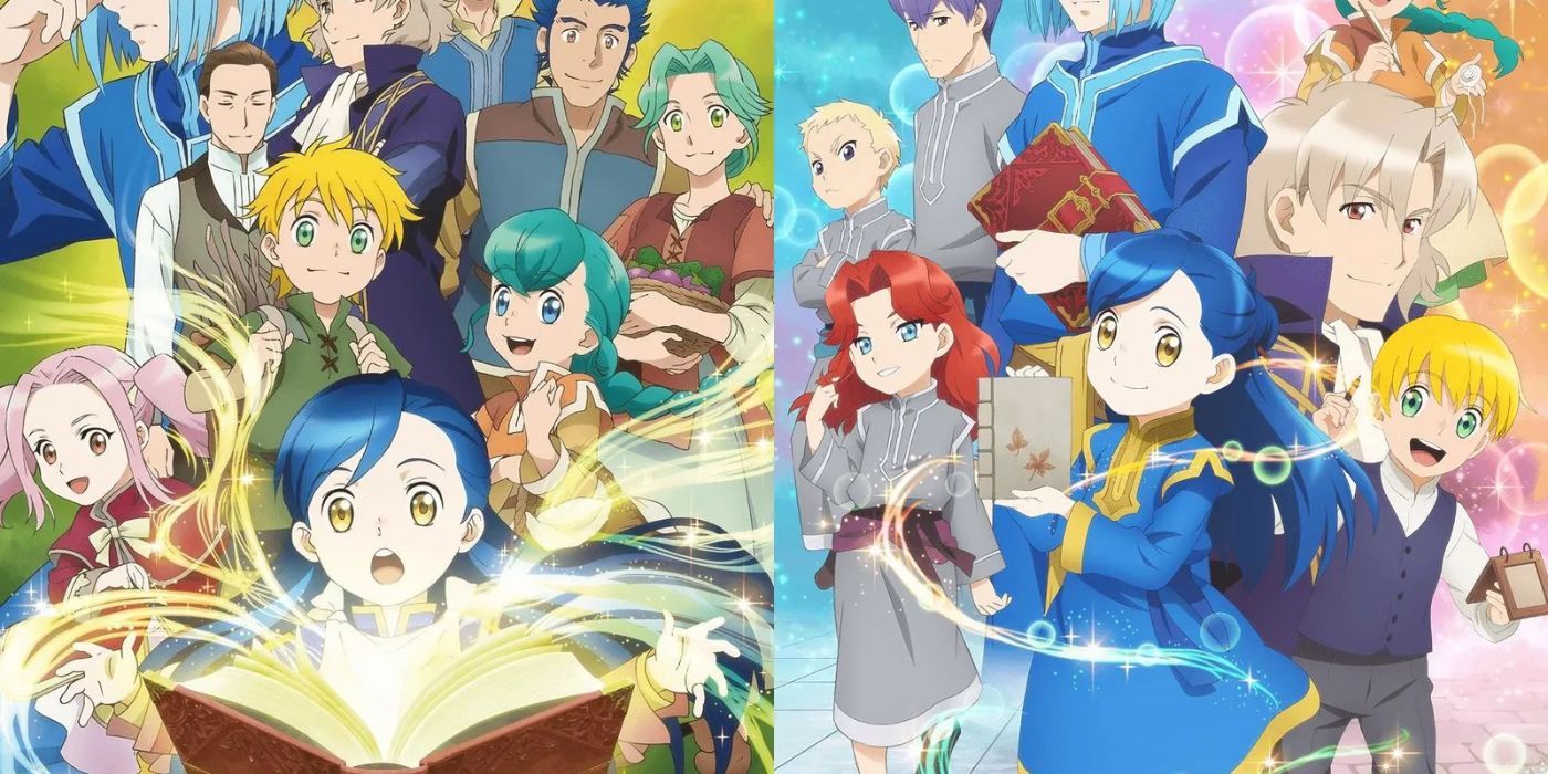 El anime Ascendence of a Bookworm presenta su elenco de personajes entre dos temporadas, con la protagonista Myne a la vanguardia.