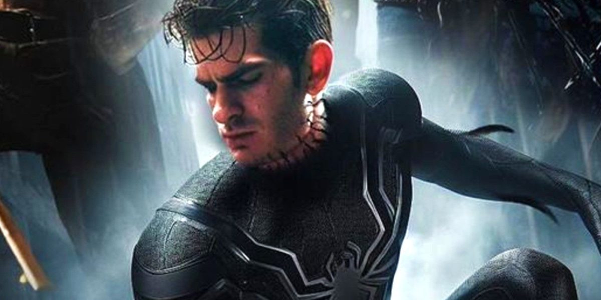 Andrew Garfield obtiene una mejora de traje de simbionte para luchar contra Venom y Kraven en The Amazing Spider-Man 3 Fan Poster