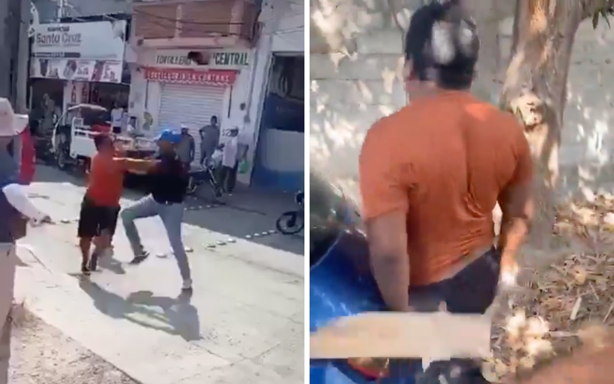 Chiapas | Comerciante enfrenta a cobradores de piso; lo castigan a tablazos