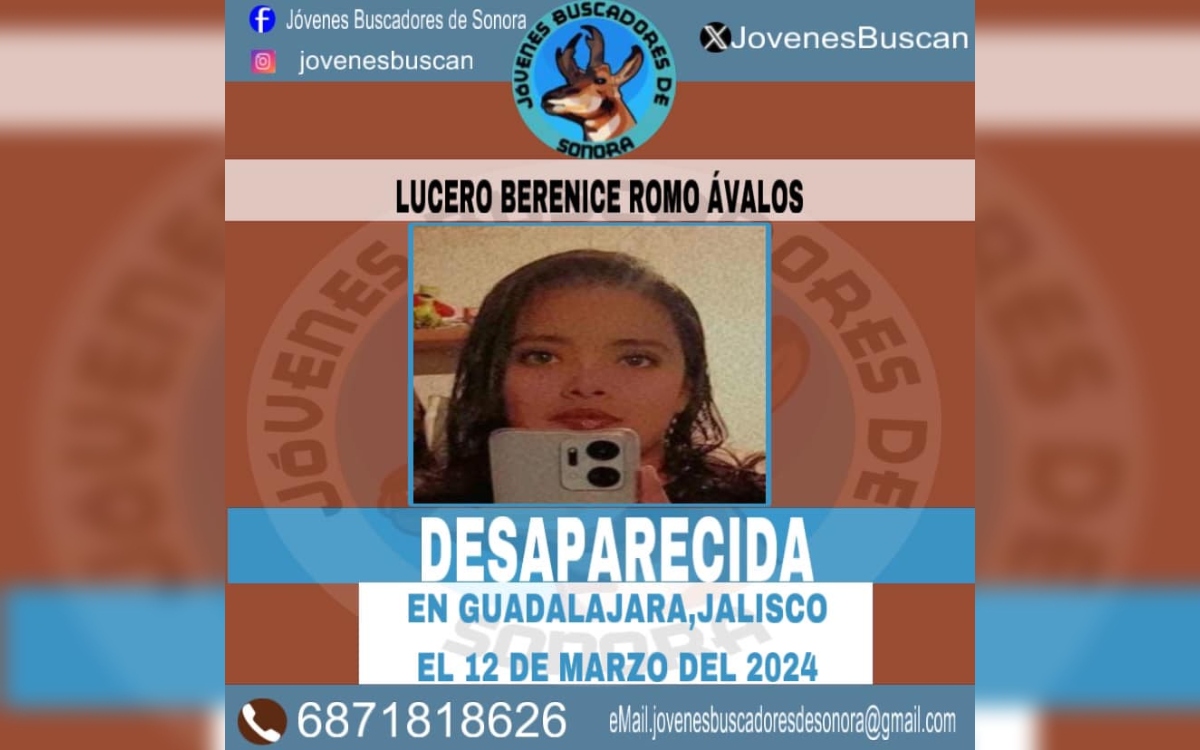 Desaparece buscadora Lucero Berenice Romo en Tlaquepaque, Jalisco