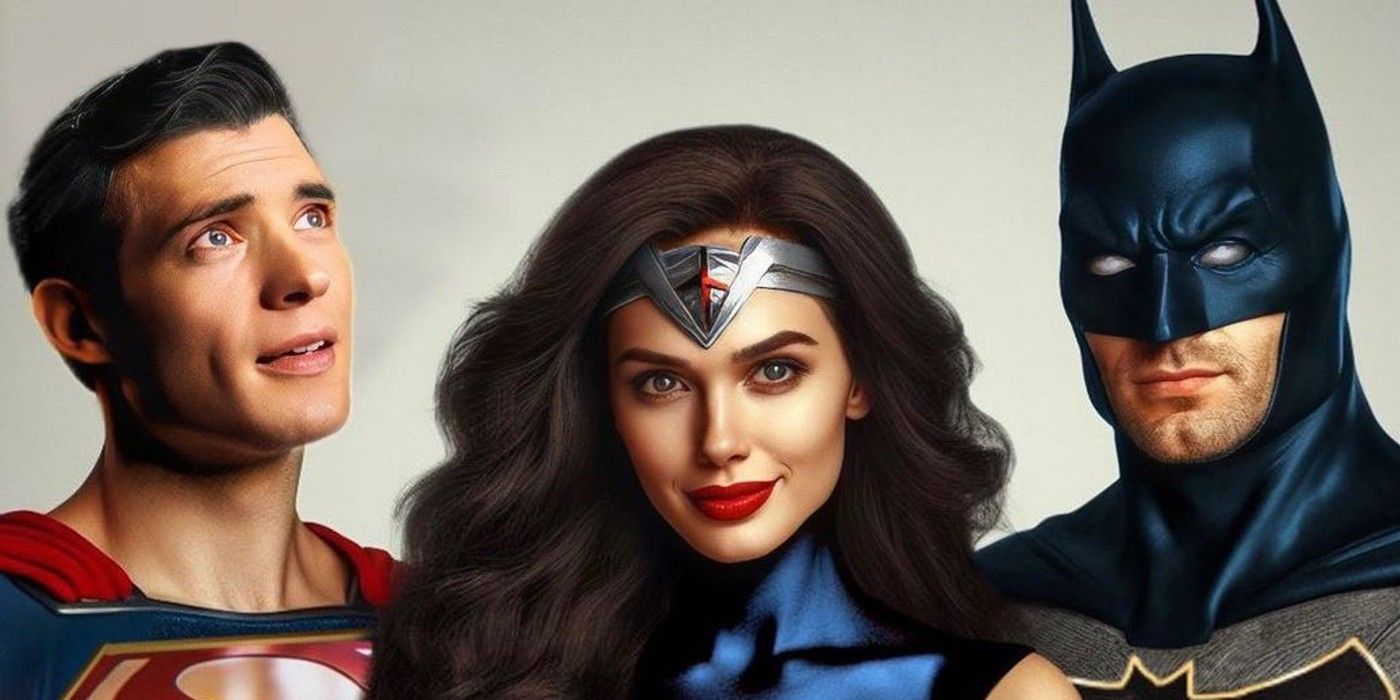 Jensen Ackles como Batman y Eiza González como Wonder Woman se unen al Superman de David Corenswet en DCU Trinity Art