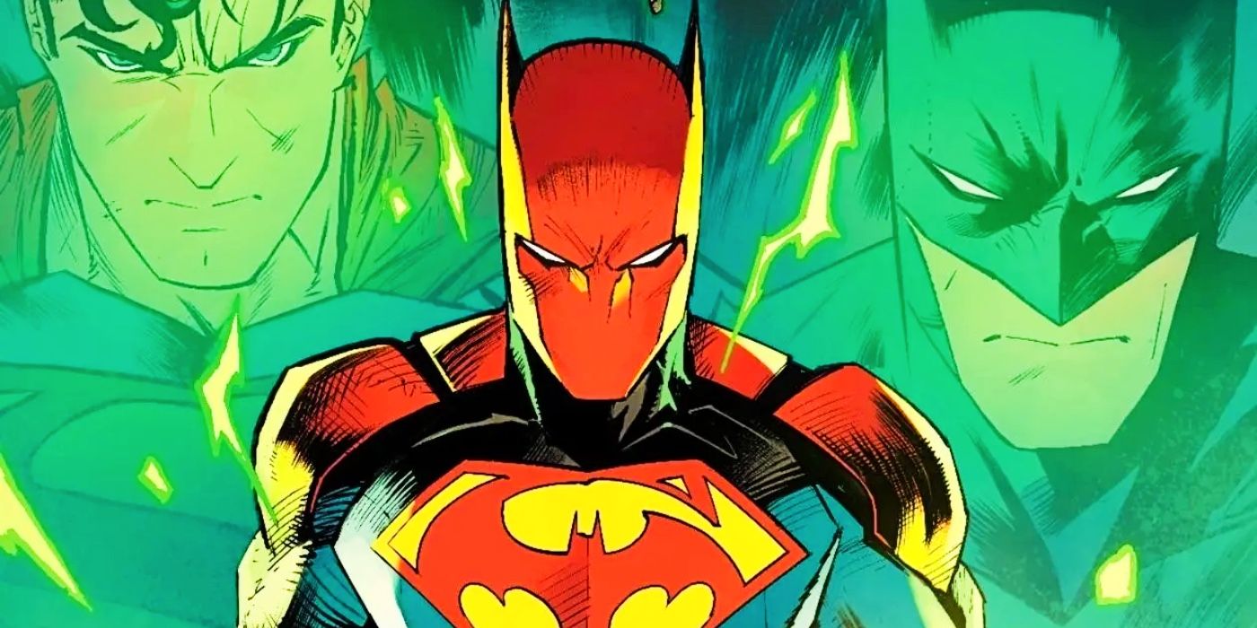 La forma combinada de Superman y Batman desata sus poderes adicionales en el cosplay de Superbat