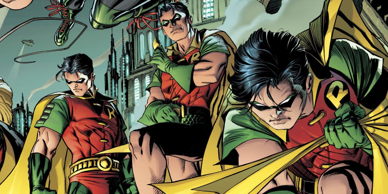 Las 7 versiones de Robin, en orden desde el primero hasta el futuro del más allá