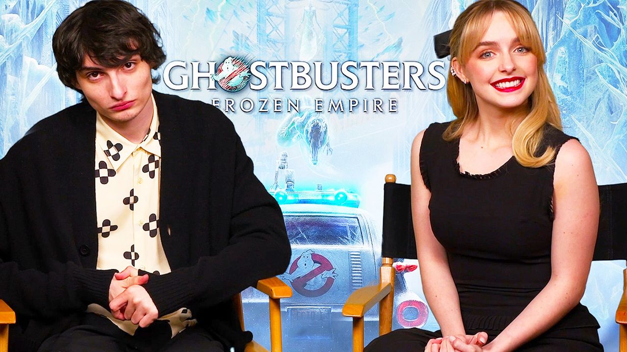 Las estrellas de Ghostbusters: Frozen Empire, Finn Wolfhard y Mckenna Grace, hablan sobre la filmación con Slimer