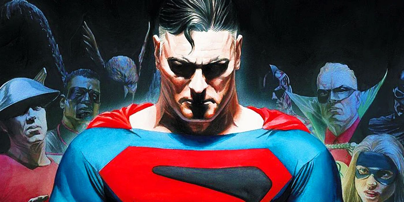 Superman con otros héroes en Kingdom Come en DC Comics